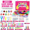 2800+ Rubber Band Bracelet Kit, 30 Colours Loom Bracelet Kit - Rubberband Bracelet making kit Includes Clips, Charms, Beads - Rubber Bands for Bracelets, Ideal Gift for Birthday, Halloween, Xmas view 2
