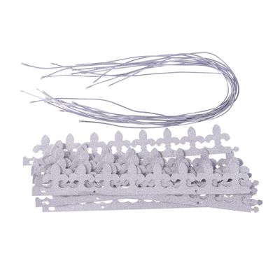 Abaodam 12-piece Birthday Party Hats Silver Foil Crown Paper Decorations for Boys and Girls Adults Celebrations