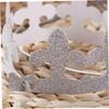 Abaodam 12-piece Birthday Party Hats Silver Foil Crown Paper Decorations for Boys and Girls Adults Celebrations view 4