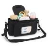 Accmor Universal Stroller Organizer with Insulated Cup Holder and Shoulder Strap, Stroller Caddy Bag Stroller Cup Holder Attachment for Uppababy, Baby Jogger, Britax Strollers, Black view 2