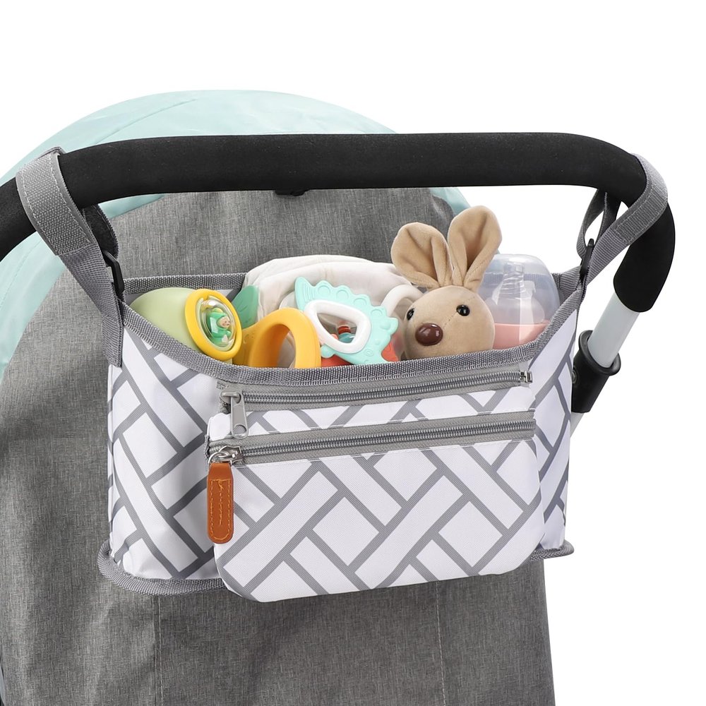 Accmor Universal Stroller Organizer with Detachable Phone Bag, Stroller Bag Caddy Organizer Stroller Accessories for Uppababy, Baby Jogger, Nuna, Doona, Britax Strollers