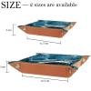 3D Shark UnderwaterDice Tray Foldable Dice Trays Dice Rolling Tray PU Leather Dice Holder for Dice Games Like RPG, DND and Other Table Games view 4