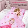 Kids Sleeping Bag Nap Mat with Removable Pillow and Blanket,Extra Thick Large 2 in 1 Slumber Bags for Boys Girls,Toddler Nap Mat for Preschool Daycare Travel Camping view 4