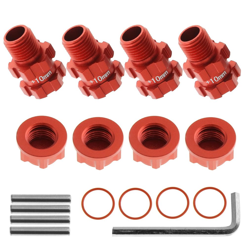 4 X Metal 14mm to 17mm Wheel Hex Hub Adapter 1/10 RC Car Hex Adapter for Arrma Senton Granite 4X4 3S