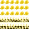 36 Pcs Kids Party Favors - 18 Construction Worker Hats and 18 Tote Bags for Dress Up and Fun view 1