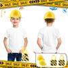 36 Pcs Kids Party Favors - 18 Construction Worker Hats and 18 Tote Bags for Dress Up and Fun view 3
