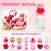 28 Packs Kawaii Mochi Squishy Toys, Squishies Stress Relief Fidget for Kids Classroom Exchange Gifts School Prizes Valentines Day Easter Egg Fillers Party Favor view 2