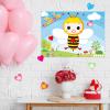 jkhycf Valentines Day Games for Kids Pin The Heart on The Bee Valentines Day Games for Kids Classroom Party Pin Game with Reusable Heart Stickers view 2