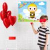 jkhycf Valentines Day Games for Kids Pin The Heart on The Bee Valentines Day Games for Kids Classroom Party Pin Game with Reusable Heart Stickers view 4