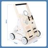 Asweets Wooden Baby Walker Push and Pull Learning Activity Walker Kids Activity Toy Multiple Activities Center Develops Motor Skills & Stimulates Creativity(Natural) view 2