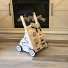 Asweets Wooden Baby Walker Push and Pull Learning Activity Walker Kids Activity Toy Multiple Activities Center Develops Motor Skills & Stimulates Creativity(Natural) view 3