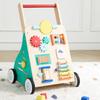 Asweets Wooden Baby Walker Push and Pull Learning Activity Walker Kids Activity Toy Multiple Activities Center Develops Motor Skills & Stimulates Creativity(Color) view 1