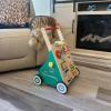 Asweets Wooden Baby Walker Push and Pull Learning Activity Walker Kids Activity Toy Multiple Activities Center Develops Motor Skills & Stimulates Creativity(Color) view 3