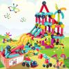Titrot Magnetic Blocks Kids Toys, 64Pcs Magnetic Building Sticks STEM Educational Sensory Toy Preschool Learning Montessori Toys for Toddlers Boys Girls Ages 3-8 with 2 Cars view 1