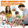 Titrot Magnetic Blocks Kids Toys, 64Pcs Magnetic Building Sticks STEM Educational Sensory Toy Preschool Learning Montessori Toys for Toddlers Boys Girls Ages 3-8 with 2 Cars view 2