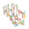 roba Wooden Marble Track - 60-Piece with 20-Piece Extension Set for Garden Construction - Marble Run with Sound Effects and 11 Marbles - For Children from 3 Years view 1