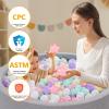 Heopeis Ball Pit Balls Pack of 100 - Star and Round Set BPA Free Phthalate Free Non-Toxic Crush Proof Play Balls Soft Plastic Balls for Toddlers Baby Kids Birthday Pool Tent Party view 3
