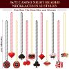 Ferreve 36 Pcs Casino Night Beaded Necklaces Bulk 12 Styles Casino Dice Dollar Sign Necklaces Gold Red Black Beaded Necklace for Birthday Party Favors Supplies (Dice) view 3