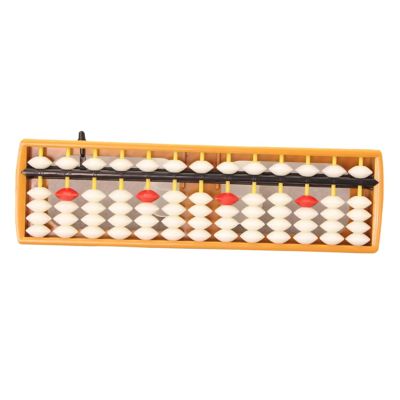 AbacusMath Learning ToolChinese Abacus 13 Rows 5 Beads Plastic Abacus Chinese Japanese Abacus Calculator Educational Tools Abacus Counting Tool for Beginners (Color : Yellow a)