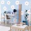 12 Sheets Daisy Wall Stickers Peel and Stick Pink Heart Decals for Room Decor Large Boho White Flower Wallpaper Decal for Kids Girls Nursery Furniture Dresser Bedroom Playroom Living Room Walls Window view 4