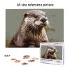 1000 Piece Jigsaw Puzzle for Adults Personalized Picture Puzzle Otter Animal Customized Wooden Puzzle for Family, Birthday, Wedding, Game Nights Gifts, 29.5"x19.7" view 2