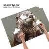 1000 Piece Jigsaw Puzzle for Adults Personalized Picture Puzzle Otter Animal Customized Wooden Puzzle for Family, Birthday, Wedding, Game Nights Gifts, 29.5"x19.7" view 4