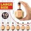 Poen 10 Pieces Large Wooden Toma Todo Bulk, 4.5 inch Classic Mexican Wood Spinning Top Game for Kids and Adults, Pirinola Toma Todo Party for Mexican Fiesta Party Cinco de Mayo Family Game view 2