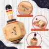 Poen 10 Pieces Large Wooden Toma Todo Bulk, 4.5 inch Classic Mexican Wood Spinning Top Game for Kids and Adults, Pirinola Toma Todo Party for Mexican Fiesta Party Cinco de Mayo Family Game view 3