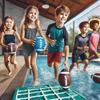 AppleRound 3-Pack 8-Inch Waterproof Footballs for Pool, Beach, & Backyard - Ideal for Water & Land Play - Inflatable Toy Balls with Air Pump - Outdoor Fun, Pee-Wee Junior Size for Kids & Teens (Blue) view 2