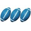 AppleRound 3-Pack 8-Inch Waterproof Footballs for Pool, Beach, & Backyard - Ideal for Water & Land Play - Inflatable Toy Balls with Air Pump - Outdoor Fun, Pee-Wee Junior Size for Kids & Teens (Blue) view 4