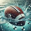 AppleRound 3-Pack 8-Inch Waterproof Footballs for Pool, Beach, & Backyard - Ideal for Water & Land Play - Inflatable Toy Balls with Air Pump - Outdoor Fun, Pee-Wee Junior Size for Kids & Teens (Brown) view 2