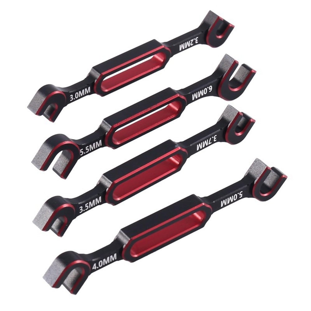 4PCS RC Ball End Joint Remover Tool Wrench 3/3.2/3.5/3.7/4/5/5.5/6mm Ball Heads Turnbuckle Nut Ball Joint Remover Universal Repair Tool for RC Car Boat Drone