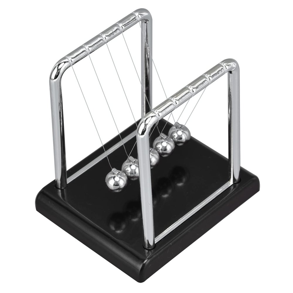 Balance, Avoid Anxious Desktop Decoration Metal Balls Exquisite Physics Gadgets Funny Office Gadgets (Black Bottom)