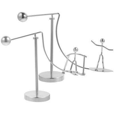 Unomor Balancing Toys Creative Iron Statue Metal Balance Ornament 2pcs Physics Desk Toy for Home Decor