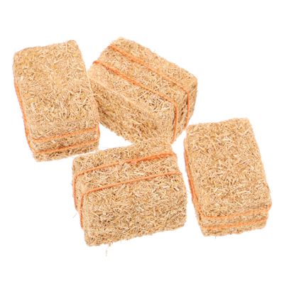 Abaodam 4pcs Props Artificial Decorative Nativity Straw Bales Table Decor Dollhouse DIY Fake Decor Small Bales Tiny Haystack Autumn Bales Grass Toy Room Jesus