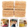 Abaodam 4pcs Props Artificial Decorative Nativity Straw Bales Table Decor Dollhouse DIY Fake Decor Small Bales Tiny Haystack Autumn Bales Grass Toy Room Jesus view 3