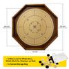 30 Inch Tournament Crokinole Board Game, 2 in 1 Crokinole and Checkers with 26 Playing Surface, Metal Pegs, Wooden Octagon Canadian Tabletop Board Game Krokinole for Families and Friends view 3