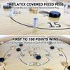 30 Inch Tournament Crokinole Board Game, 2 in 1 Crokinole and Checkers with 26 Playing Surface, Metal Pegs, Wooden Octagon Canadian Tabletop Board Game Krokinole for Families and Friends view 4