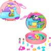Polly Pocket Dolls & Playset, Adventure Moped Compact, Travel Toy with 2 Micro Dolls & Pet, Plus Animal & Vehicle Accessories view 1