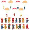 Manmel 40PCS Parachute Toy, Outdoor Flying Toy for Kids 3 4 5 6 7 8 9, Mini Paratroopers Army Parachute Flying Throwing Outside Toys for Toddlers, Boys, Girls, Party Favors, Goodie Bag Stuffers view 1