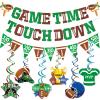 Game Time Touch Down Football Banner: Football Party Decorations for Birthday Parties Birthday & Sports Fantasy Party Decorations view 1