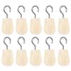 10pcs Mini Plastic Pulley Wheel, Lightweight Nylon Small Pulley Wire Rope Pulley Set Nylon Clothesline Pulley Kit for DIY Home School Cranes Pulley Frame Project view 1