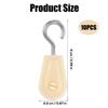10pcs Mini Plastic Pulley Wheel, Lightweight Nylon Small Pulley Wire Rope Pulley Set Nylon Clothesline Pulley Kit for DIY Home School Cranes Pulley Frame Project view 2
