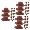 Abaodam 60pcs Mini Jazz Hats for Dolls Cute Decorative Accessories for Boys and Girls Dress up and Crafts for Dollhouse and Parties Safe Material view 1