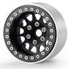 4Pcs RC Wheels 1.9 Aluminum Alloy Beadlock Wheel Rims for TRX4 Series Axial SCX10 AXI03007 RC Crawler Car (Black) view 2