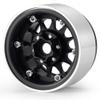 4Pcs RC Wheels 1.9 Aluminum Alloy Beadlock Wheel Rims for TRX4 Series Axial SCX10 AXI03007 RC Crawler Car (Black) view 3