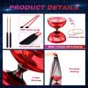Simgoing Chinese Yoyo LED Diabolo Set Includes Colorful Diabolo Toy Light up Professional Yoyo with 2 Pieces Sticks, 1 Piece String, 1 Net Bag for Fun(Red) view 2