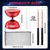 Simgoing Chinese Yoyo LED Diabolo Set Includes Colorful Diabolo Toy Light up Professional Yoyo with 2 Pieces Sticks, 1 Piece String, 1 Net Bag for Fun(Red) view 3