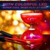 Simgoing Chinese Yoyo LED Diabolo Set Includes Colorful Diabolo Toy Light up Professional Yoyo with 2 Pieces Sticks, 1 Piece String, 1 Net Bag for Fun(Red) view 4