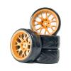 Tsolay Rubber RC Car Tires & Wheel Rims for WLtoys 124018 124019 1/12 144001 1/14 1/10 TT01 TT02 Racing Car Modification Accessories (Color : Yellow), Tsolay-01 view 1